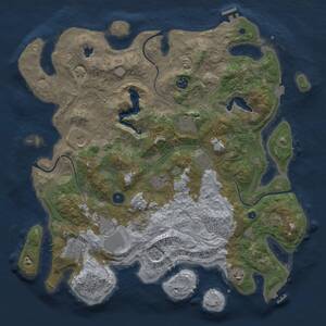 Thumbnail Rust Map: Procedural Map, Size: 4250, Seed: 2392442, 15 Monuments