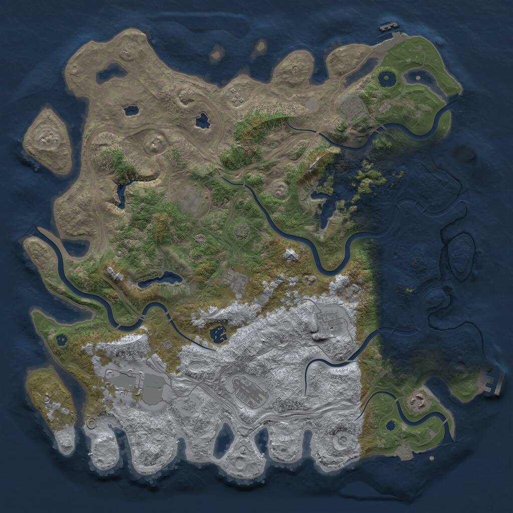 Rust Map: Procedural Map, Size: 4500, Seed: 278277, 15 Monuments
