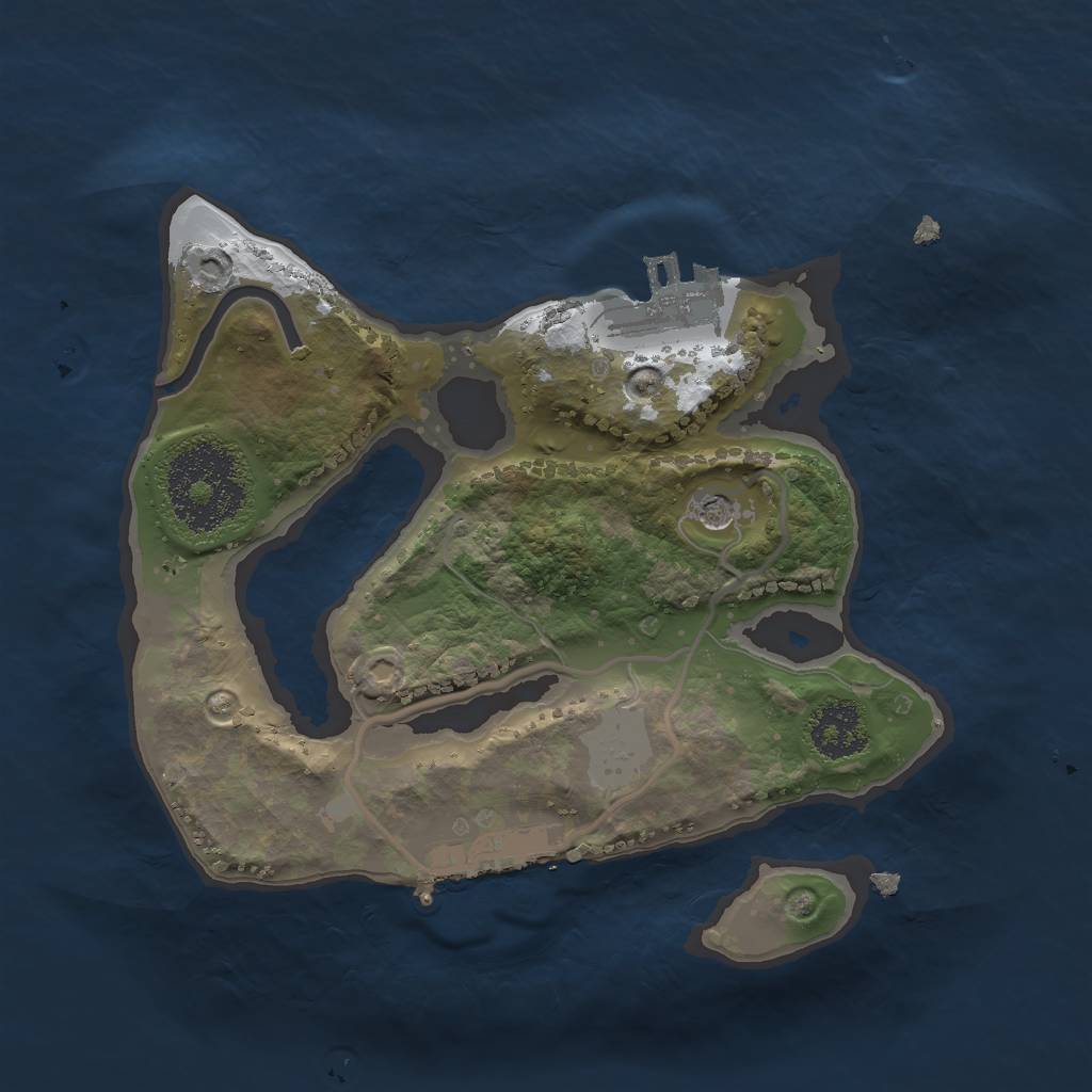 Rust Map: Procedural Map, Size: 2000, Seed: 150, 8 Monuments