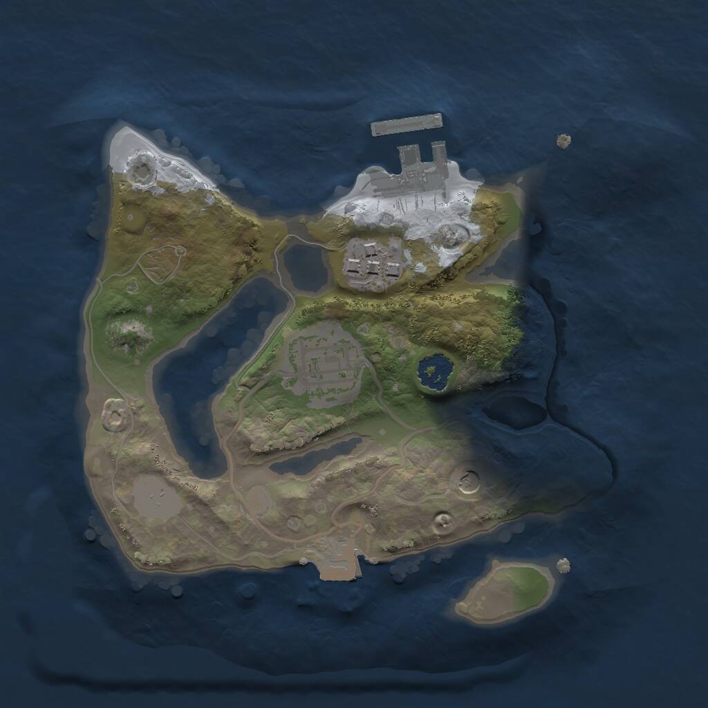 Rust Map: Procedural Map, Size: 2000, Seed: 150, 5 Monuments