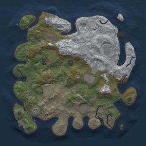 Thumbnail Rust Map: Procedural Map, Size: 3600, Seed: 2513486, 16 Monuments