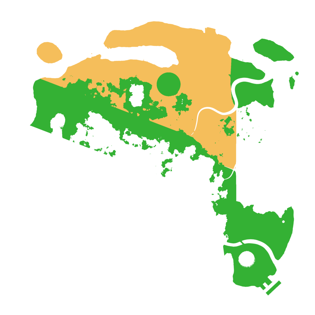 Biome Rust Map: Procedural Map, Size: 3500, Seed: 6742
