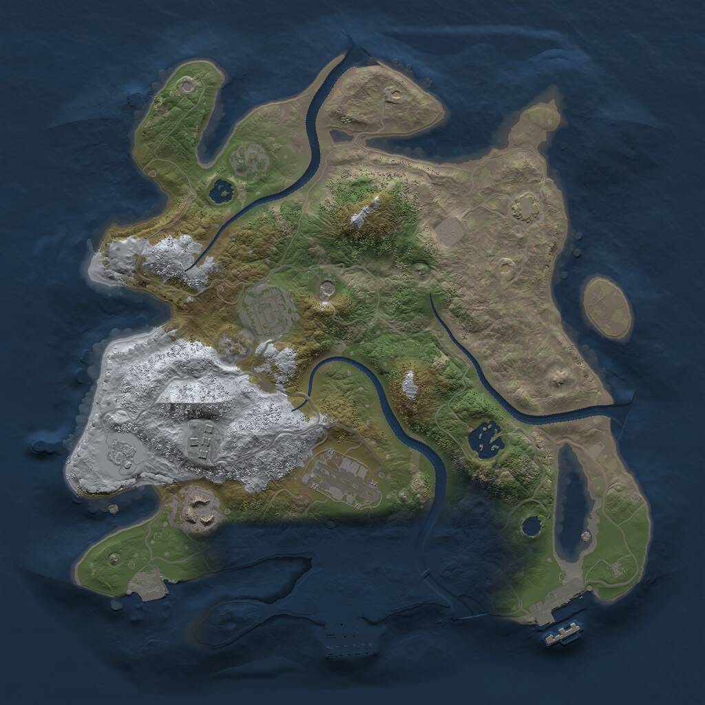 Rust Map: Procedural Map, Size: 3000, Seed: 515604692, 11 Monuments