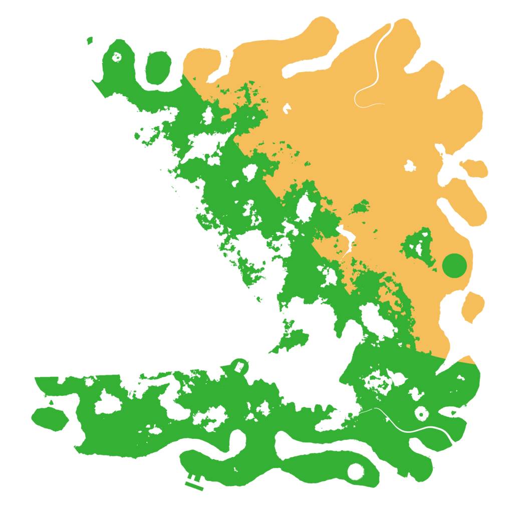 Biome Rust Map: Procedural Map, Size: 5500, Seed: 652613552