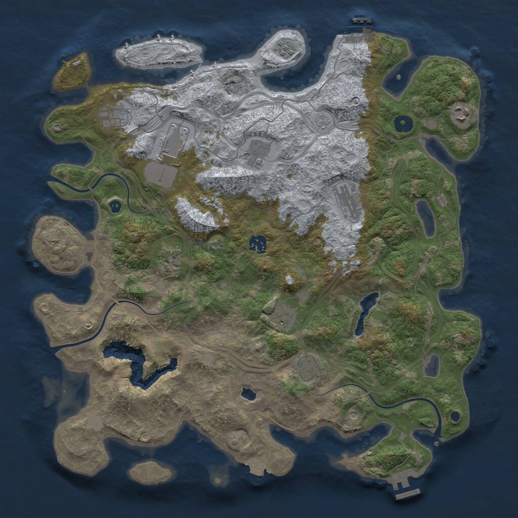 Rust Map: Procedural Map, Size: 4250, Seed: 648248, 16 Monuments