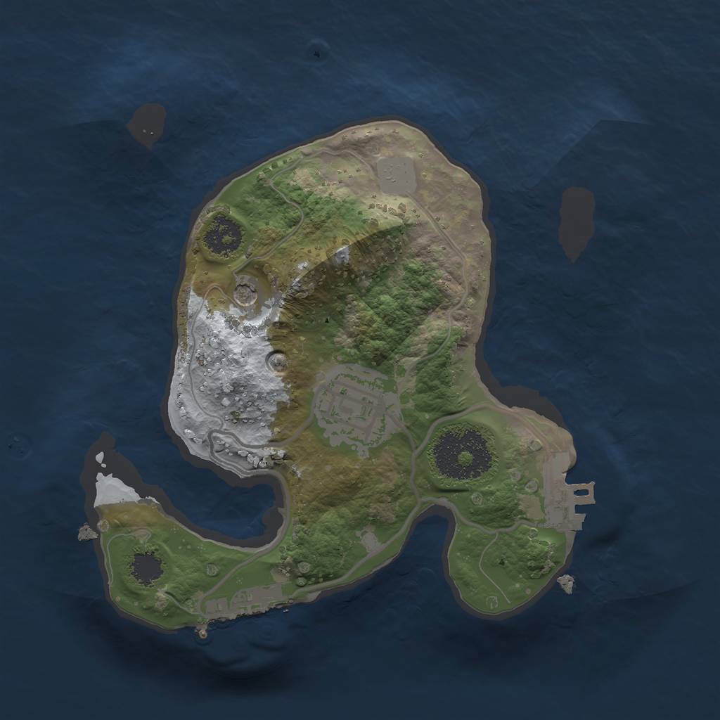 Rust Map: Procedural Map, Size: 2000, Seed: 109873145, 9 Monuments