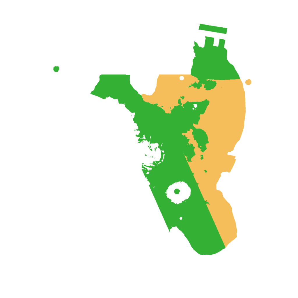 Biome Rust Map: Procedural Map, Size: 2000, Seed: 101023