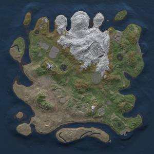 Thumbnail Rust Map: Procedural Map, Size: 3500, Seed: 2001944416, 17 Monuments