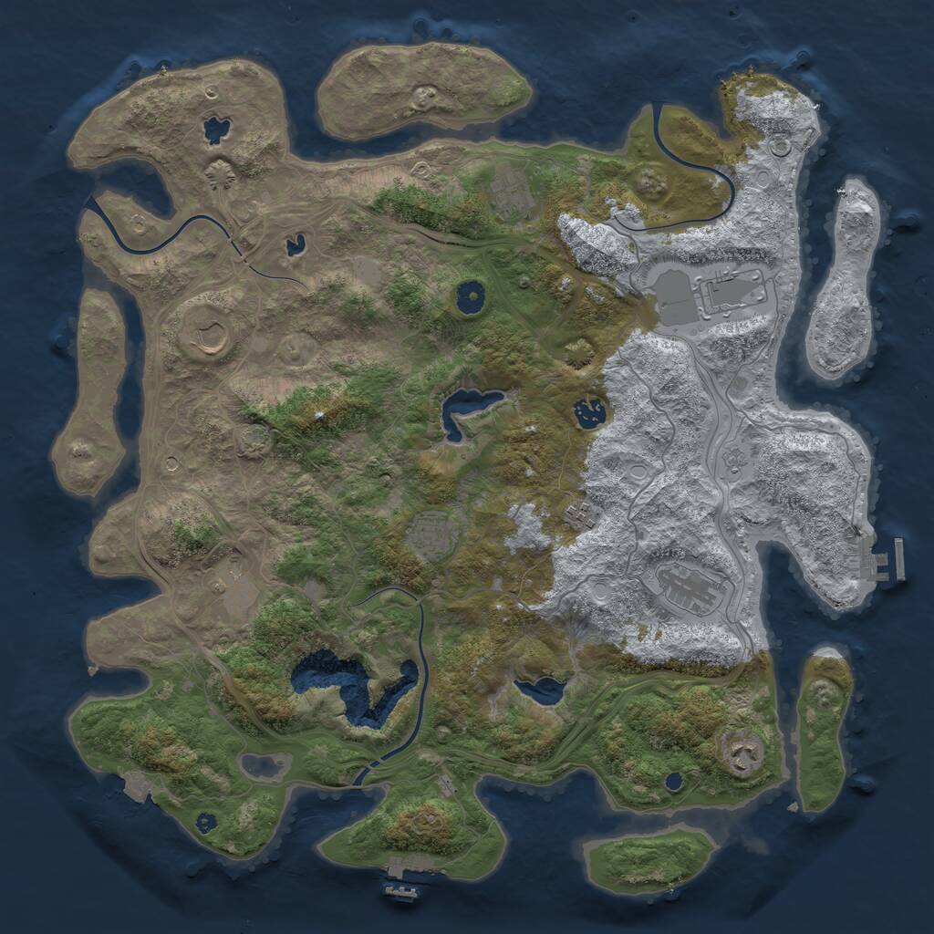 Rust Map: Procedural Map, Size: 4500, Seed: 6044584, 15 Monuments