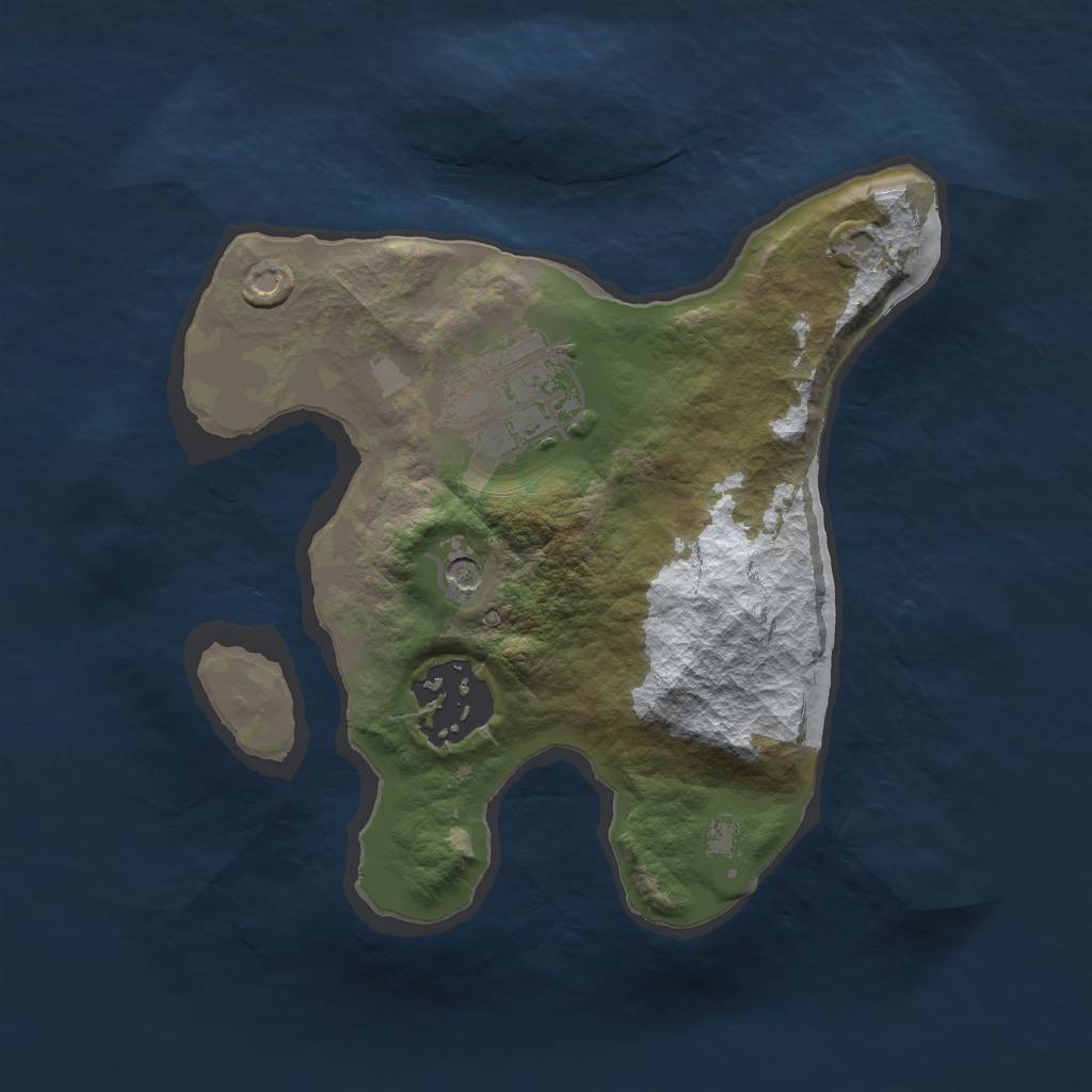 Rust Map: Barren, Size: 2000, Seed: 5634557, 5 Monuments