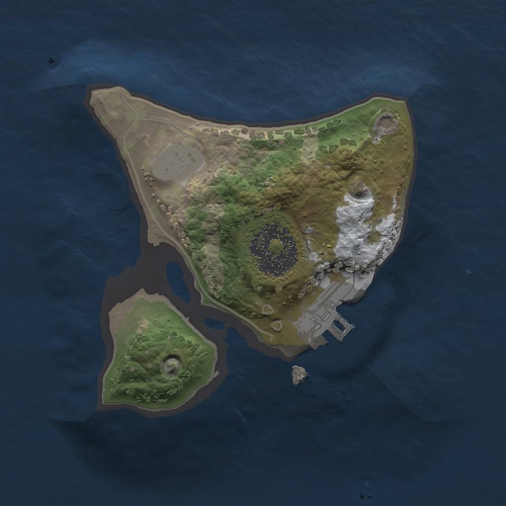 Rust Map: Procedural Map, Size: 1500, Seed: 4, 5 Monuments