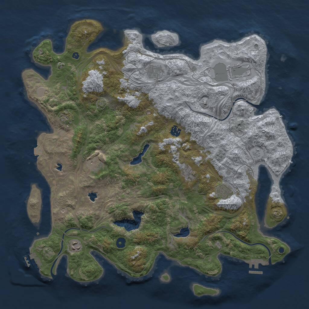 Rust Map: Procedural Map, Size: 4500, Seed: 5510559, 15 Monuments