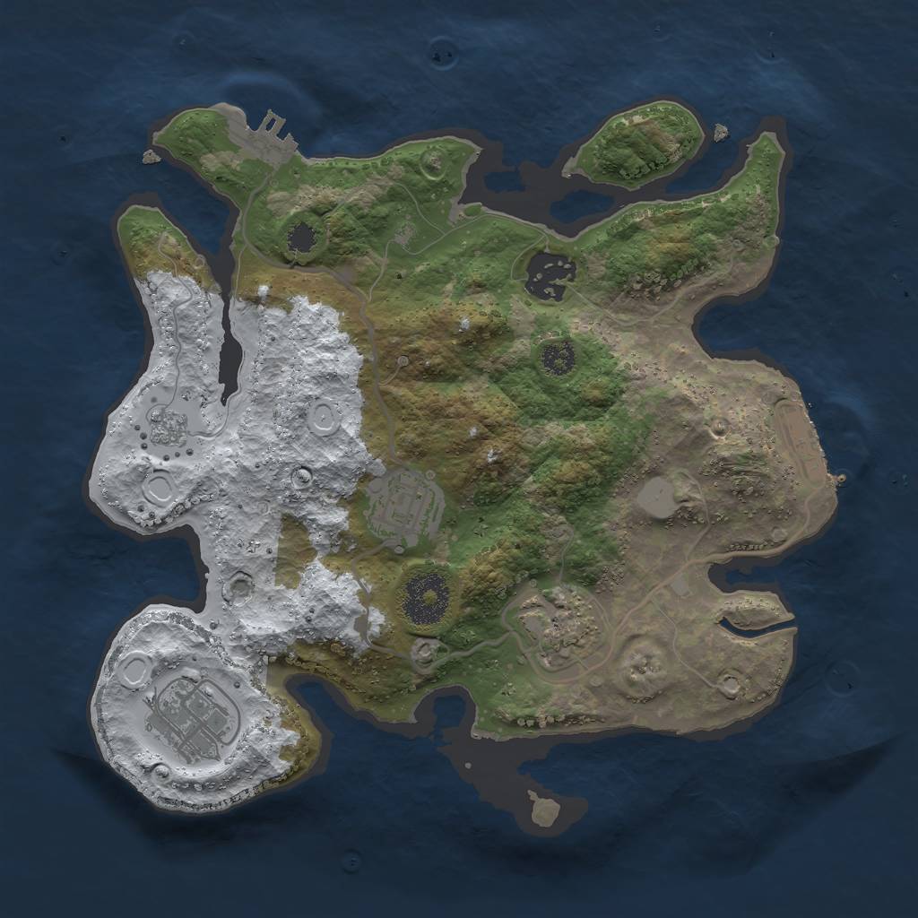 Rust Map: Procedural Map, Size: 2750, Seed: 548485156, 12 Monuments
