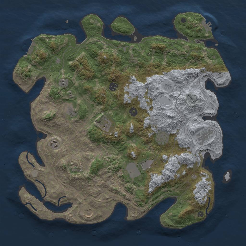 Rust Map: Procedural Map, Size: 4250, Seed: 35879201, 19 Monuments
