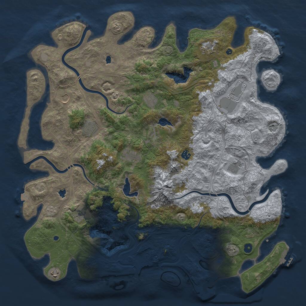 Rust Map: Procedural Map, Size: 5000, Seed: 15875198, 17 Monuments