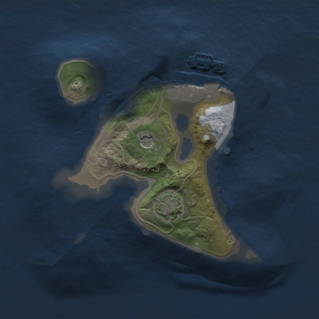 Rust Map: Procedural Map, Size: 1500, Seed: 690420, 4 Monuments