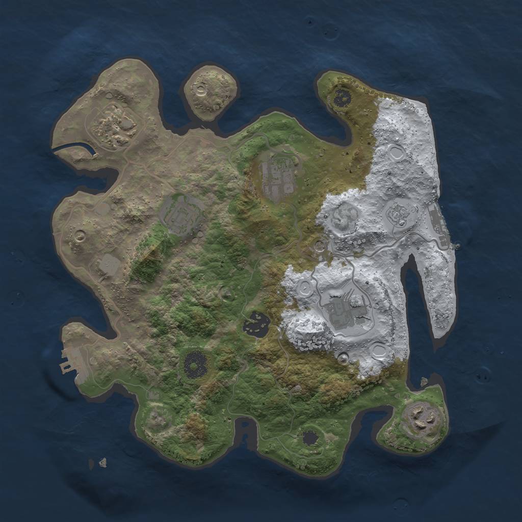 Rust Map: Procedural Map, Size: 3000, Seed: 73700196, 15 Monuments