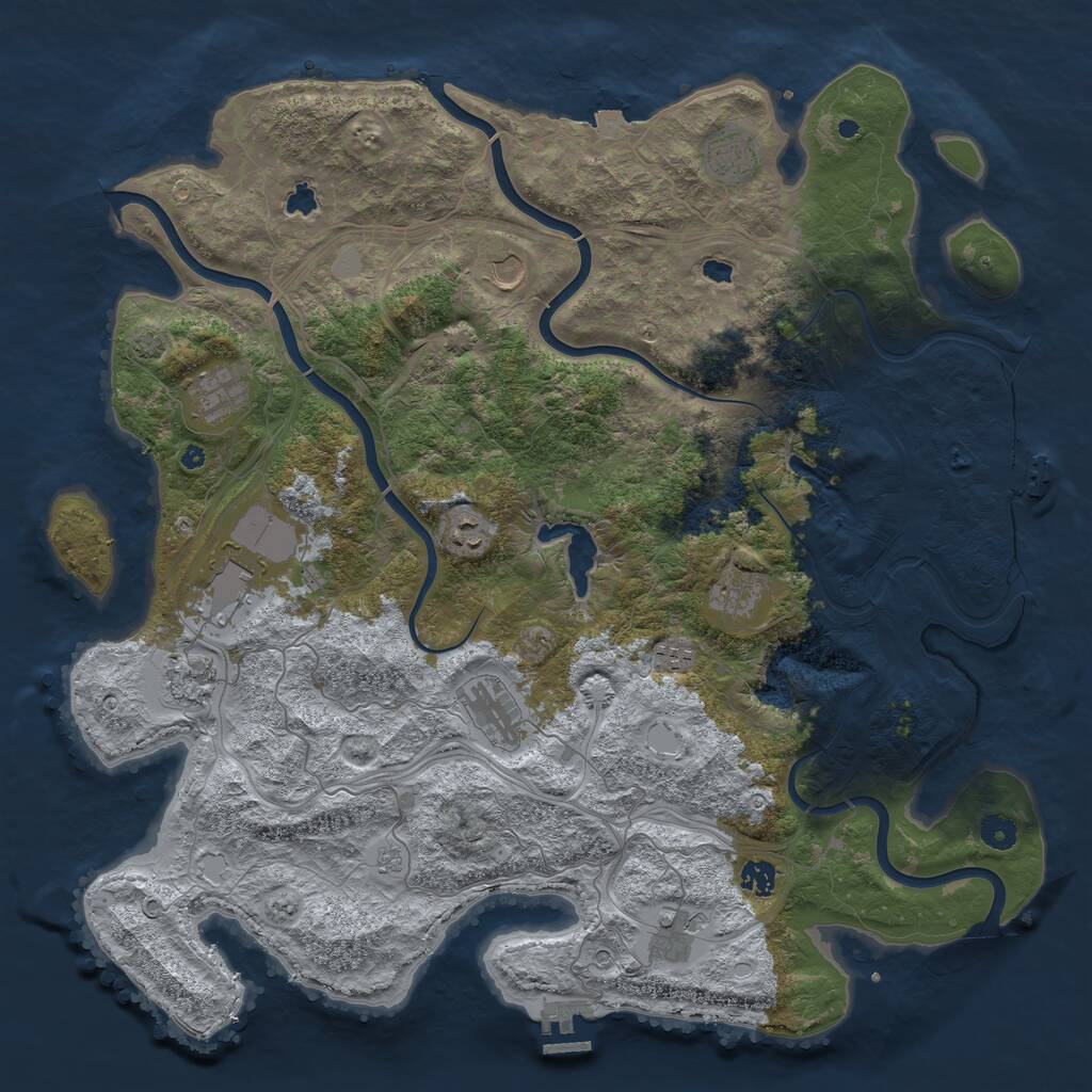 Rust Map: Procedural Map, Size: 4569, Seed: 2147483647, 17 Monuments