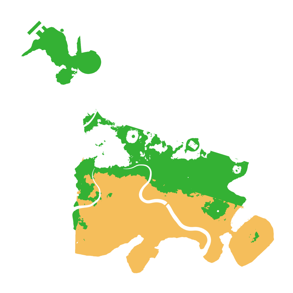Biome Rust Map: Procedural Map, Size: 3500, Seed: 2492337