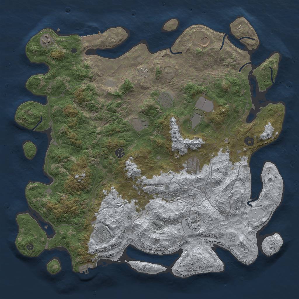 Rust Map: Procedural Map, Size: 4500, Seed: 98016202, 19 Monuments