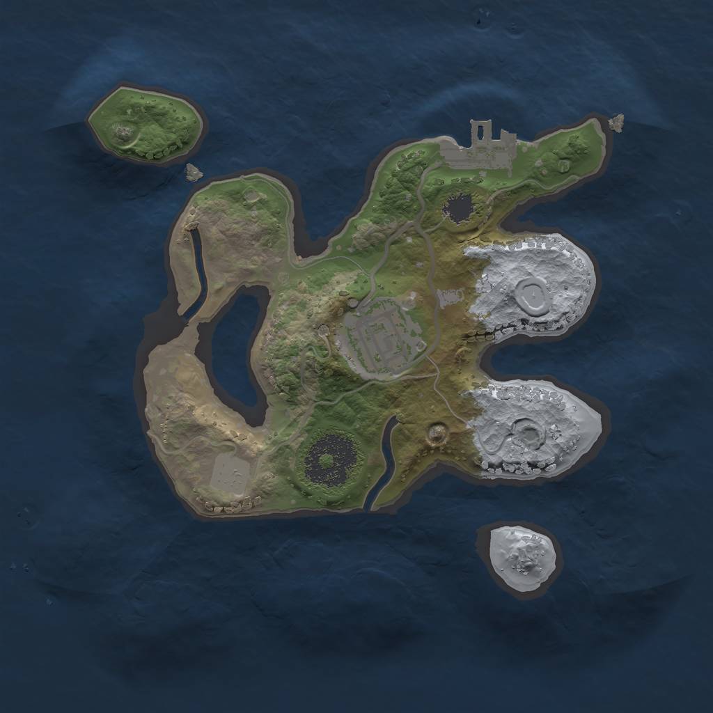 Rust Map: Procedural Map, Size: 2048, Seed: 66766, 7 Monuments