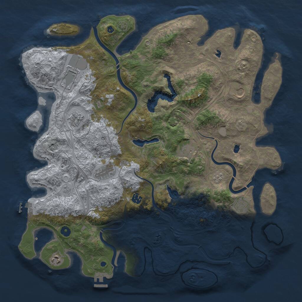 Rust Map: Procedural Map, Size: 4500, Seed: 5124965, 15 Monuments