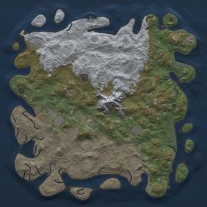 Thumbnail Rust Map: Procedural Map, Size: 5000, Seed: 648263, 20 Monuments