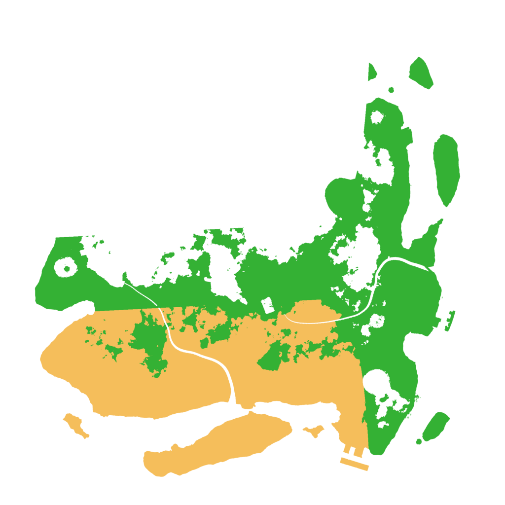Biome Rust Map: Procedural Map, Size: 3550, Seed: 74714