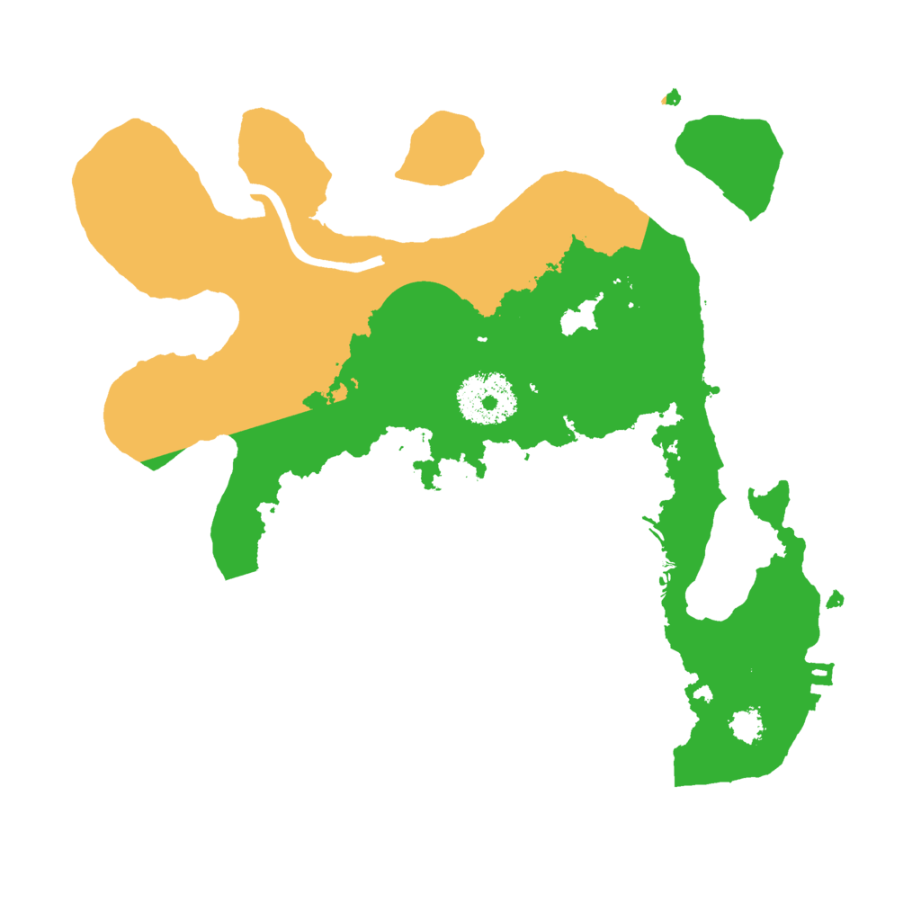 Biome Rust Map: Procedural Map, Size: 2500, Seed: 5482613