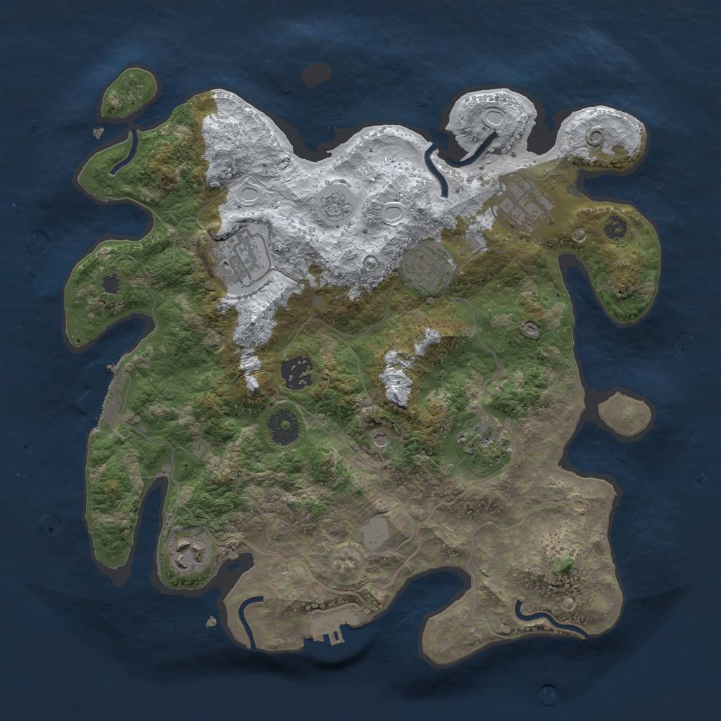 Rust Map: Procedural Map, Size: 3250, Seed: 815, 15 Monuments