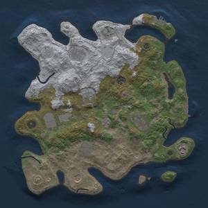 Thumbnail Rust Map: Procedural Map, Size: 3600, Seed: 59339, 18 Monuments