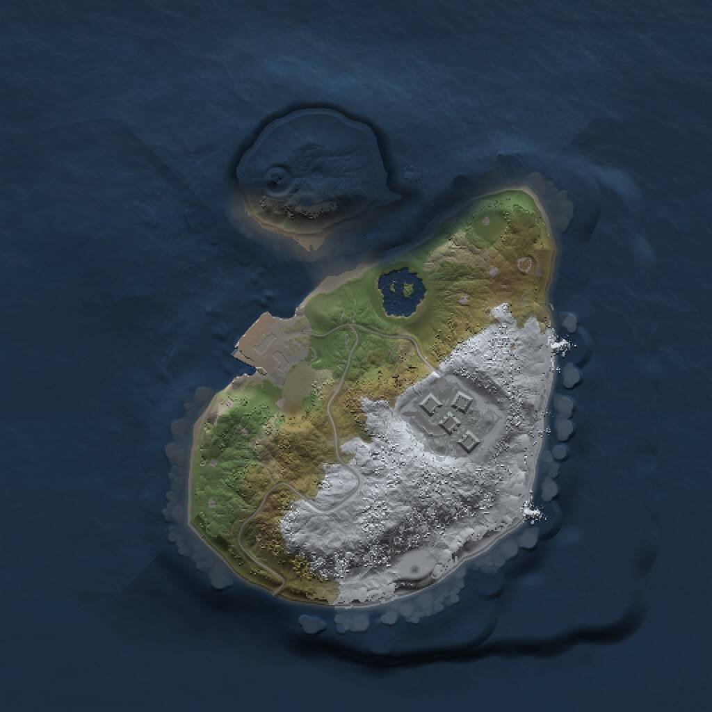 Rust Map: Procedural Map, Size: 1500, Seed: 333666, 2 Monuments