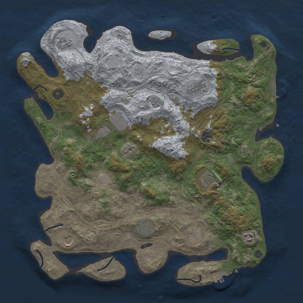 Rust Map: Procedural Map, Size: 4250, Seed: 3124821, 19 Monuments