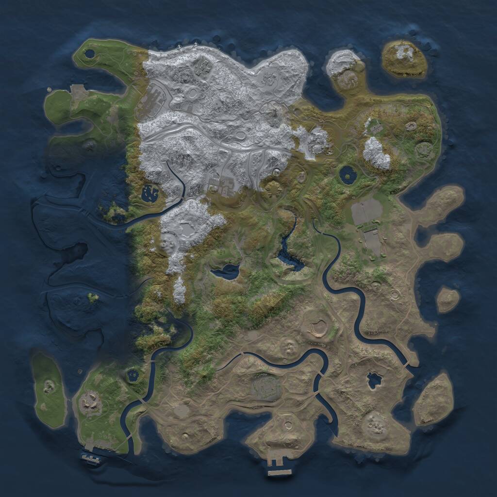 Rust Map: Procedural Map, Size: 4250, Seed: 364700935, 15 Monuments
