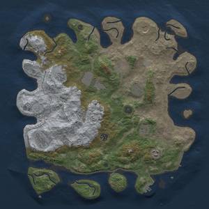 Thumbnail Rust Map: Procedural Map, Size: 4050, Seed: 229013436, 19 Monuments