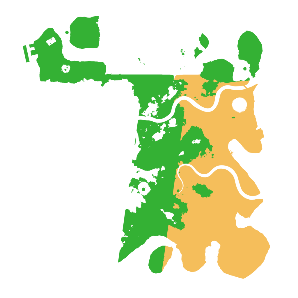Biome Rust Map: Procedural Map, Size: 3550, Seed: 257456