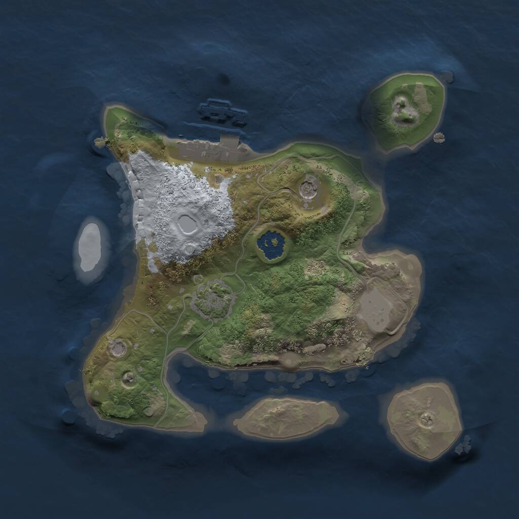 Rust Map: Procedural Map, Size: 1900, Seed: 50293, 4 Monuments