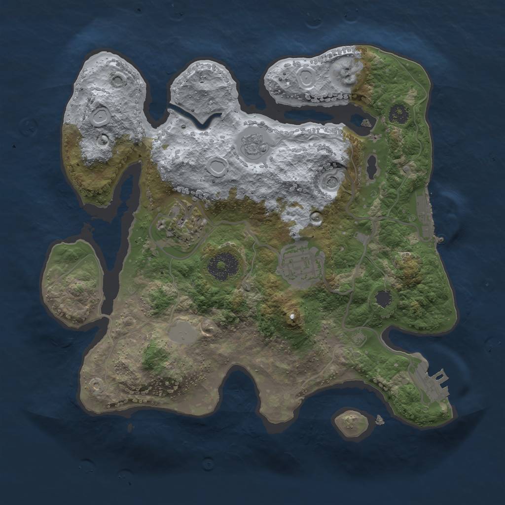 Rust Map: Procedural Map, Size: 2600, Seed: 420420420, 9 Monuments