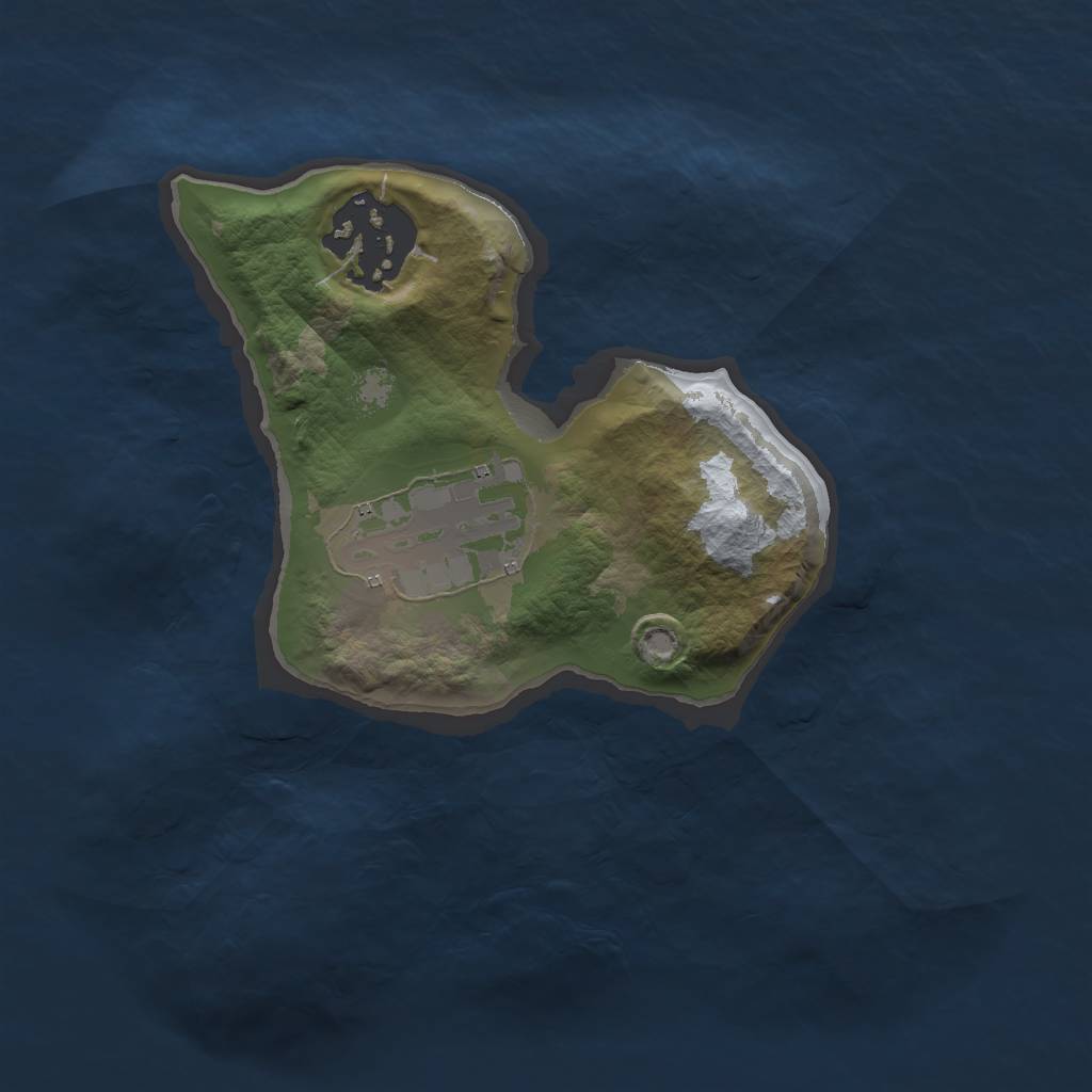Rust Map: Barren, Size: 1800, Seed: 35, 4 Monuments