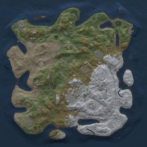 Thumbnail Rust Map: Procedural Map, Size: 4000, Seed: 99600464, 18 Monuments