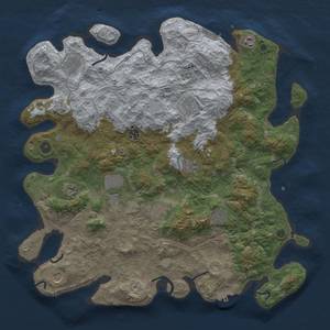 Thumbnail Rust Map: Procedural Map, Size: 4500, Seed: 5500, 20 Monuments