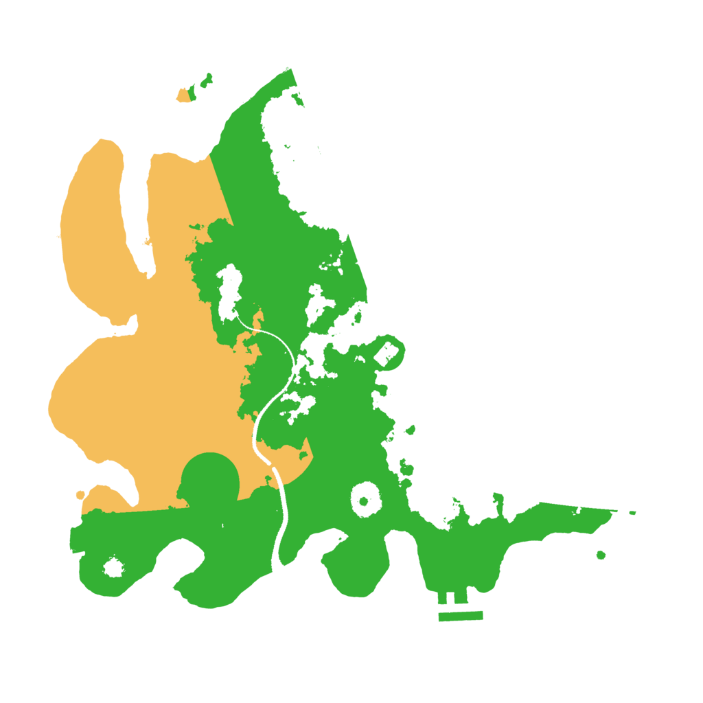Biome Rust Map: Procedural Map, Size: 3200, Seed: 1165201
