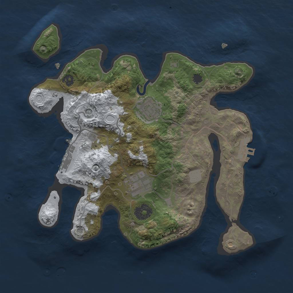 Rust Map: Procedural Map, Size: 2600, Seed: 937466, 10 Monuments
