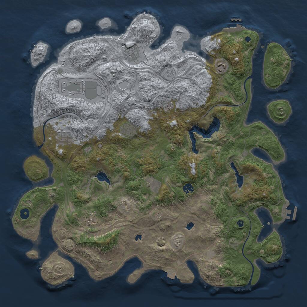 Rust Map: Procedural Map, Size: 4500, Seed: 2207100, 15 Monuments
