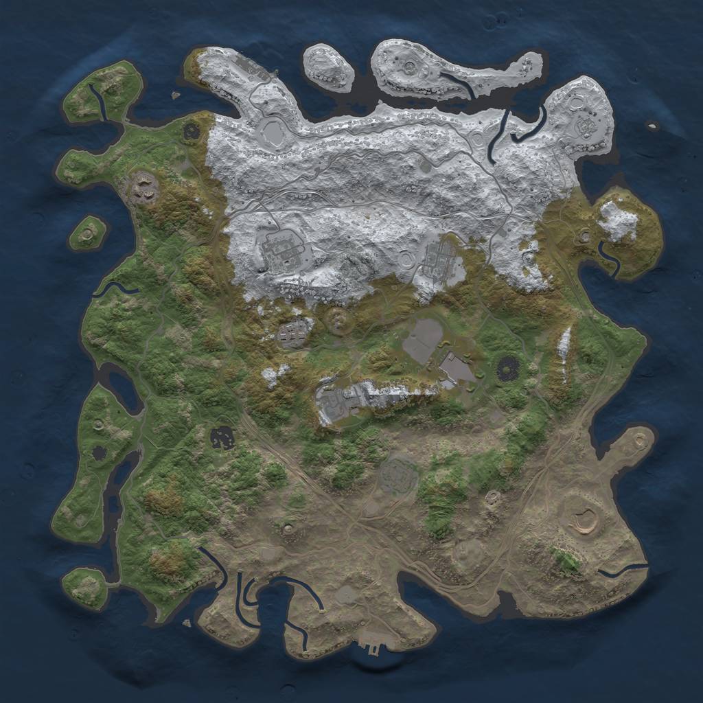 Rust Map: Procedural Map, Size: 4250, Seed: 94875829, 18 Monuments