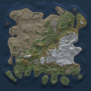 Thumbnail Rust Map: Procedural Map, Size: 3850, Seed: 51511, 19 Monuments