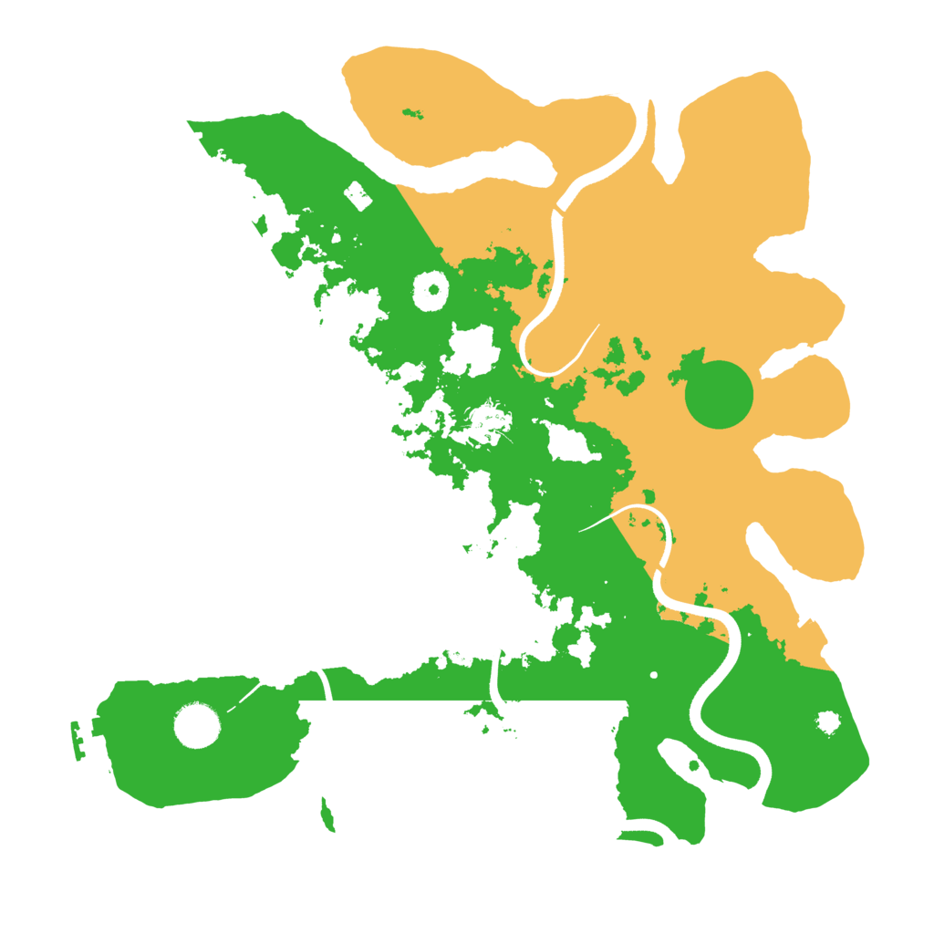 Biome Rust Map: Procedural Map, Size: 3600, Seed: 29299