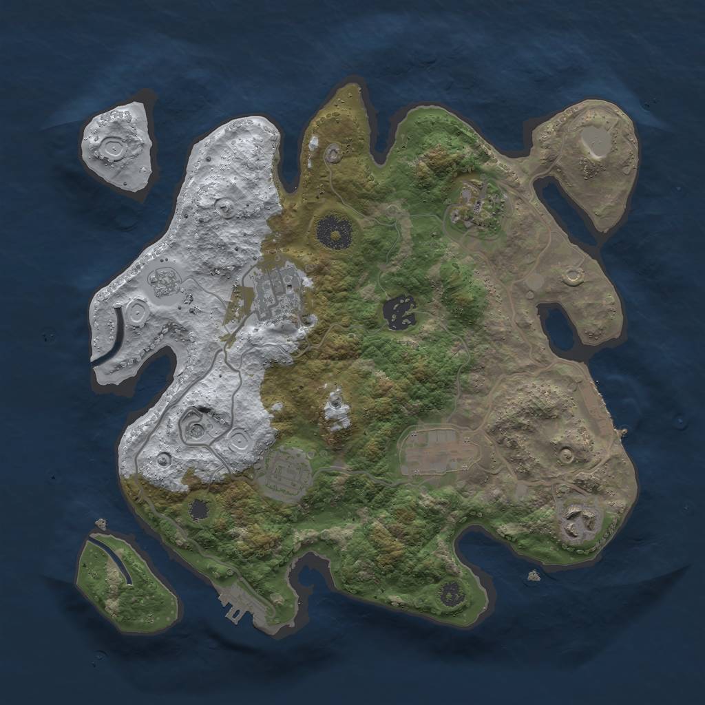 Rust Map: Procedural Map, Size: 3000, Seed: 112361180, 15 Monuments