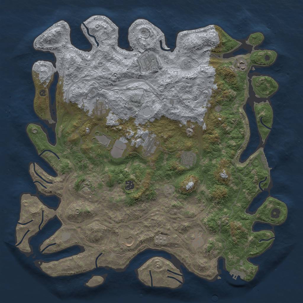 Rust Map: Procedural Map, Size: 4550, Seed: 150, 18 Monuments