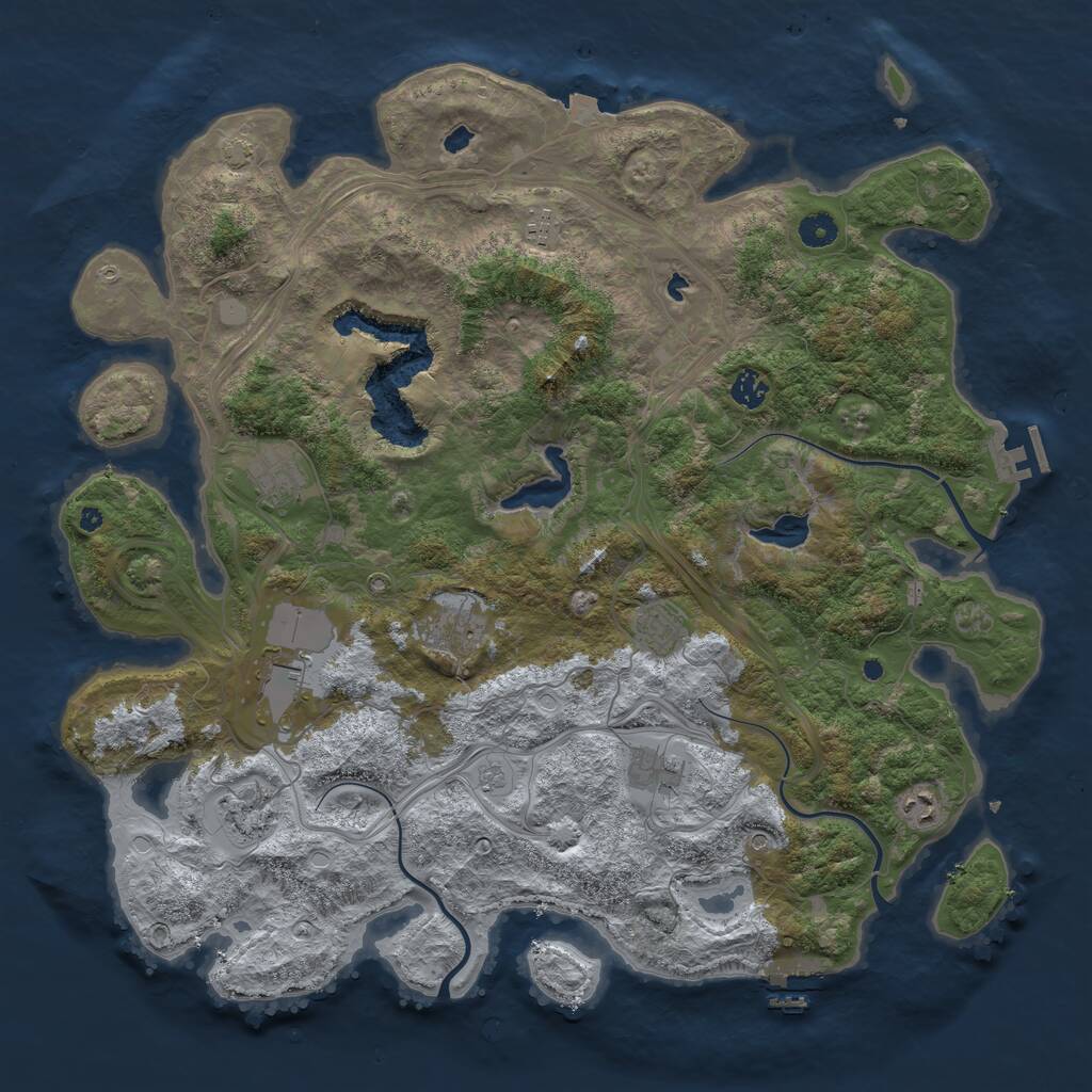 Rust Map: Procedural Map, Size: 4500, Seed: 576694732, 15 Monuments
